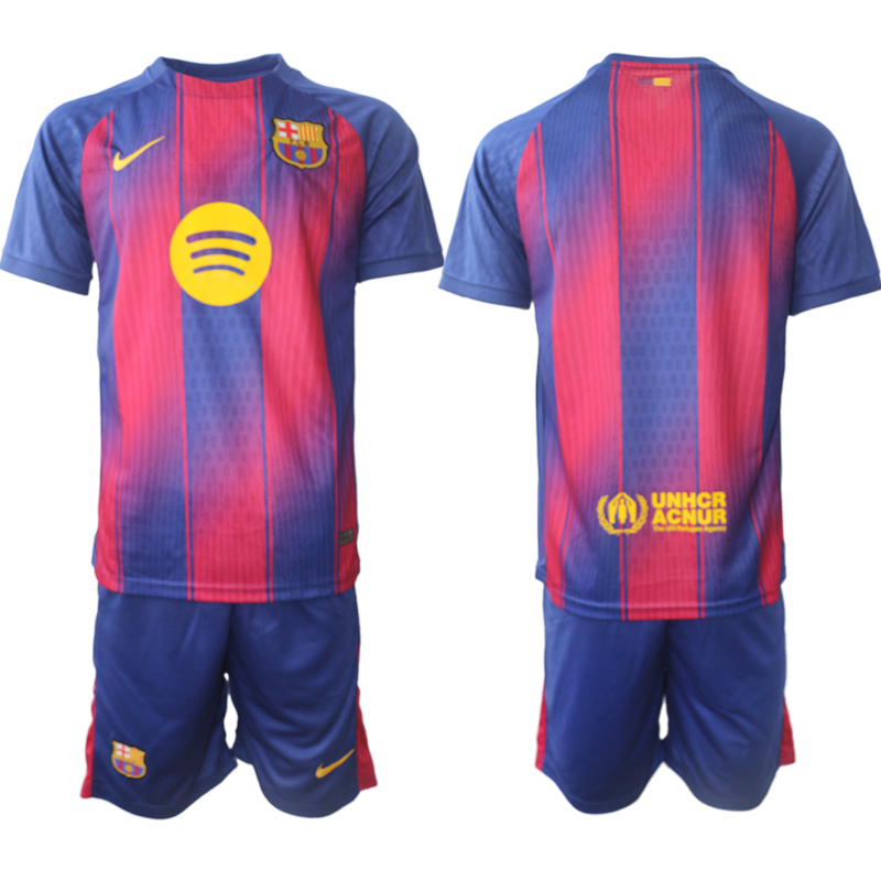 Men 2025-2026 Club Barcelona home red Blank Soccer Jersey